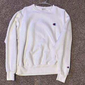Champion Men's Classic White Crewneck Sweater